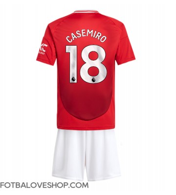 Manchester United Casemiro #18 Dětské Domácí Dres 2024-25 Krátký Rukáv (+ trenýrky)